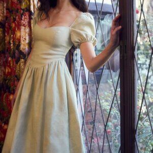 Reformation Dresses | Davila Linen Dress in Dried Herbs